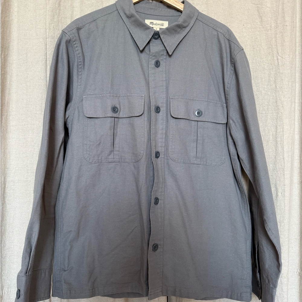 Madewell Charcoal Button-Up Shirt Jacket